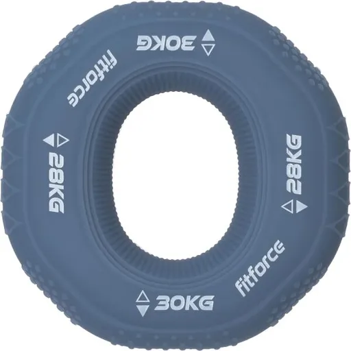 Fitforce RING GRIP 2 IN 1 HARD Posilovací kolečko, šedá, velikost