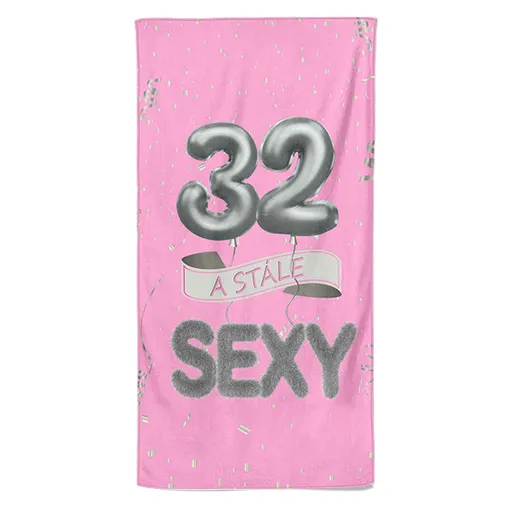 Osuška Stále sexy – růžová (věk: 32, Velikost osušky: 100x170cm)