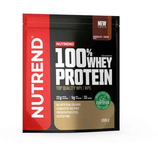 Nutrend 100% WHEY PROTEIN 1000 G ČOKOLÁDA + KAKAO Protein, , velikost 1 KG