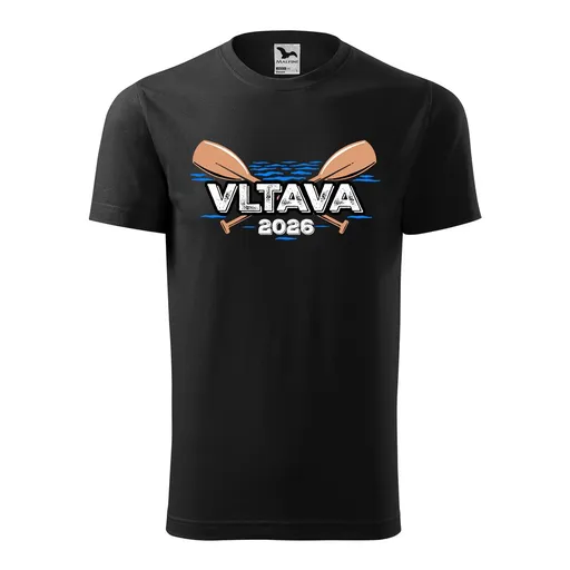 Bontis Tričko s potiskem "Vltava" - Černá | 2XL