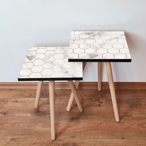 Odkládací stolek 2SHP White, 2 ks