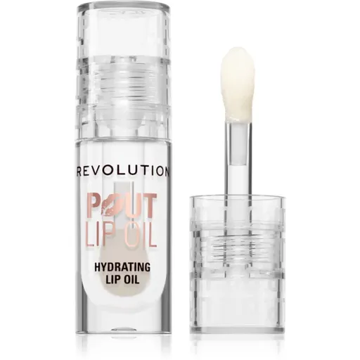 Makeup Revolution Pout Lip olej na rty s hydratačním účinkem odstín Lychee Clear 3 ml