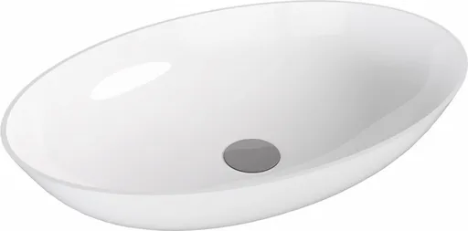 POLYSAN BANERA OVAL umyvadlo na desku, litý mramor, 60x40cm, bílá 14397