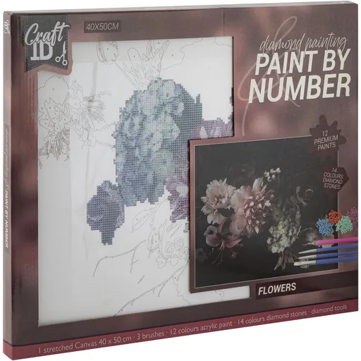 Diamantové malování květiny 40 x 50 cm
