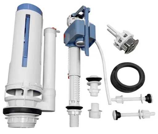 SAPHO Splachovací souprava s DUAL tlačítkem 49, spodní napouštění 1/2", černá NDPC1012RB-1