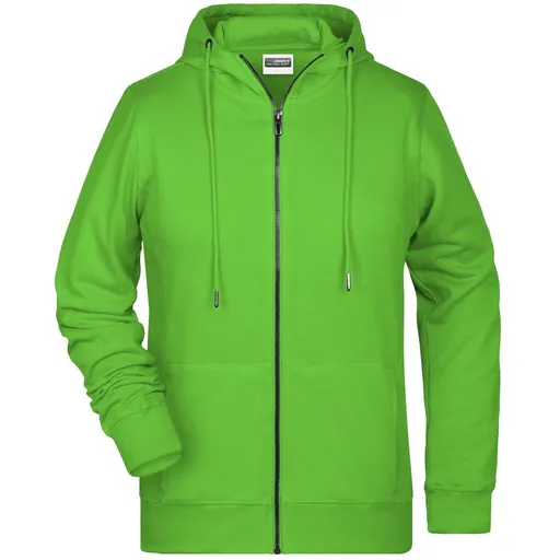 James & Nicholson (Daiber) Dámská mikina na zip z biobavlny 8025 - Limetkově zelená | M