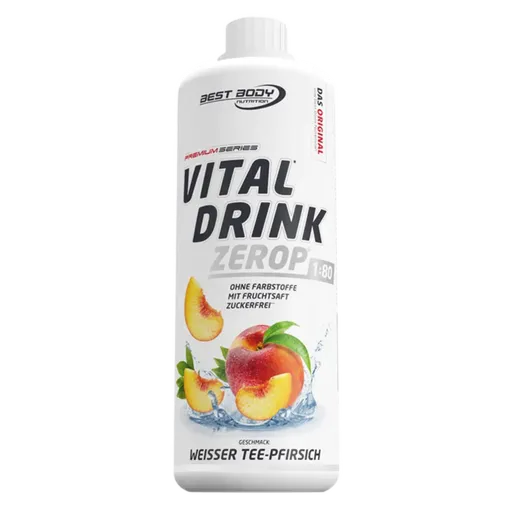 Best Body Vital drink Zerop 1000ml - bílý čaj s broskví