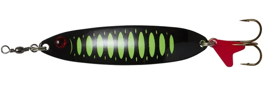 Dam třpytka effzett slim standard spoon uv fluo green black - délka 5 cm hmotnost 8 g