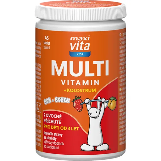 VITAR MAXI VITA KIDS MULTIVITAMIN + KOLOSTRUM 45 TAB Doplněk stravy, , velikost