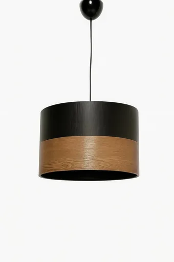 Závěsný lustr TM122 černá, hnědá