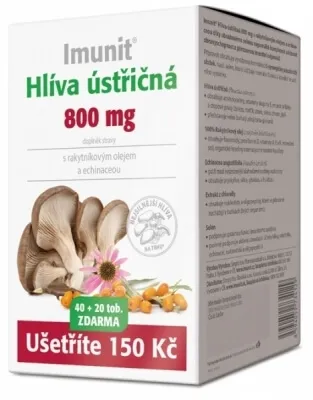 Simply You Hlíva ústřičná 800 mg s rakytníkem a echinaceou Imunit 40 tob. + 20 tob. ZDARMA