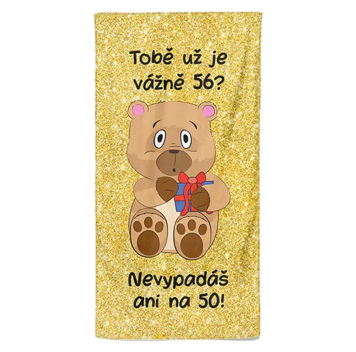 Osuška Tobě už je tolik? (věk: 56, Velikost osušky: 70x140cm)