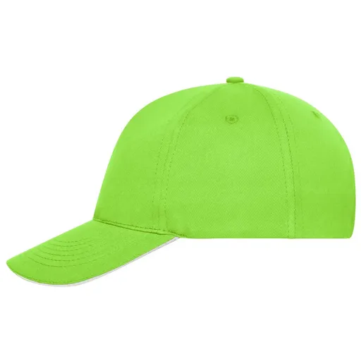 Myrtle Beach (Daiber) Kšiltovka z bio bavlny sandwich MB6238 - Limetkově zelená / bílá