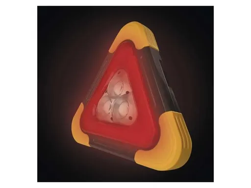LED varovný trojúhelník, nabíjecí, COB LED+červená LED EMOS P45010