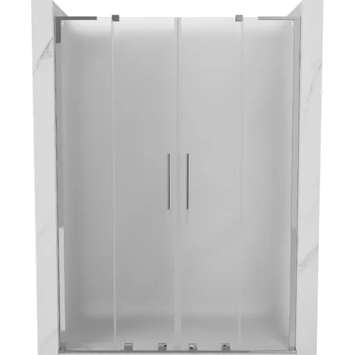 MEXEN/S Velar L Duo posuvné sprchové dveře 140, dekor, chrom 871-140-003-32-01