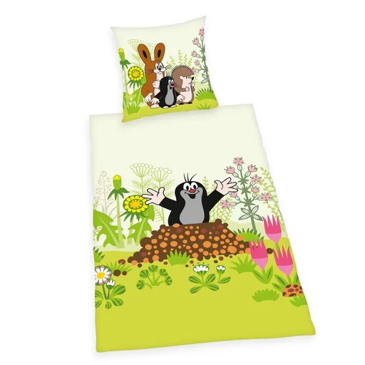 Herding Bavlněné povlečení Krtek, 135 x 200 cm, 80 x 80 cm