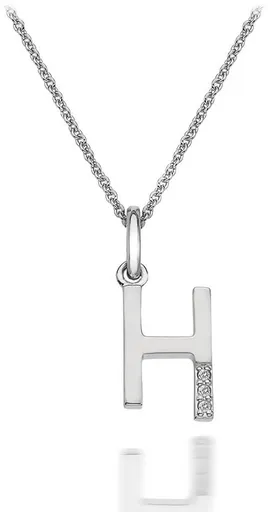 Hot Diamonds Náhrdelník Hot Diamonds Micro H Clasic DP408 (řetízek, přívěsek)