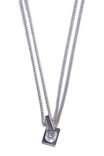 Marc Malone Moderní dvojitý náhrdelník pro muže MCGN5056S