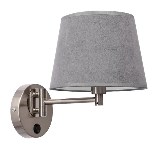 Nástěnná lampa Ibis saténová 1x40W E14 grafitové stínidlo