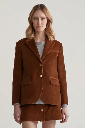 SAKO GANT REG CORD BLAZER CACAO