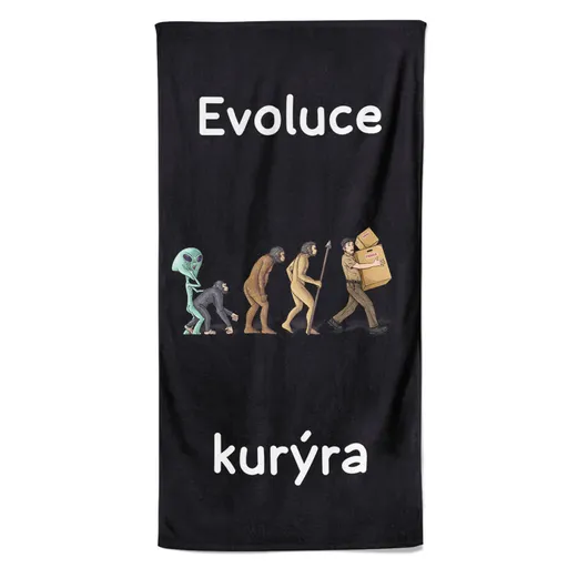 Osuška Evoluce kurýra (Velikost osušky: 70x140cm)