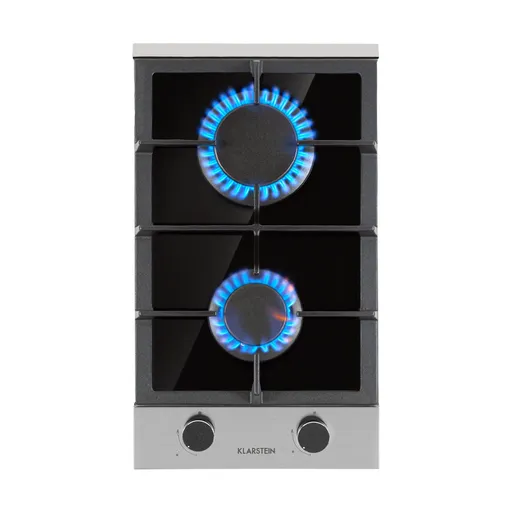 Klarstein Alchemist Domino, plynová varná deska, 2 hliníkové hořáky, sklokeramika