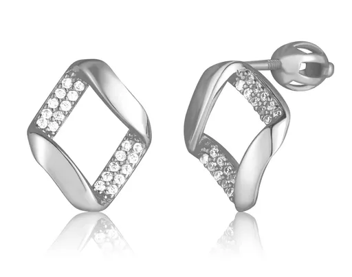 JVD Moderní stříbrné pecky se zirkony SVLE3307XF3BISR