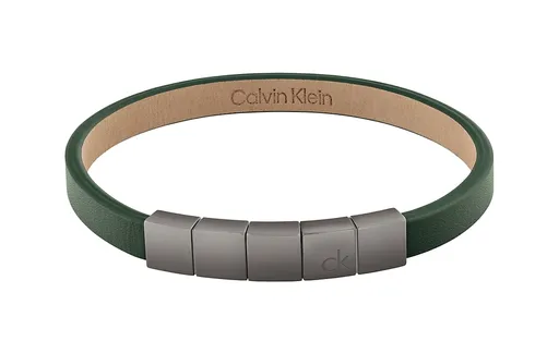 Calvin Klein Elegantní kožený náramek Minimalistic Squares 35100063