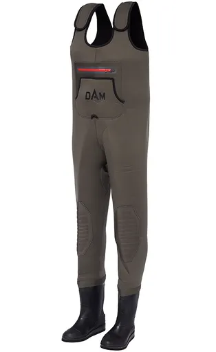 Dam brodící kalhoty break point neoprene wader bootfoot cleated grey - xl 44-45