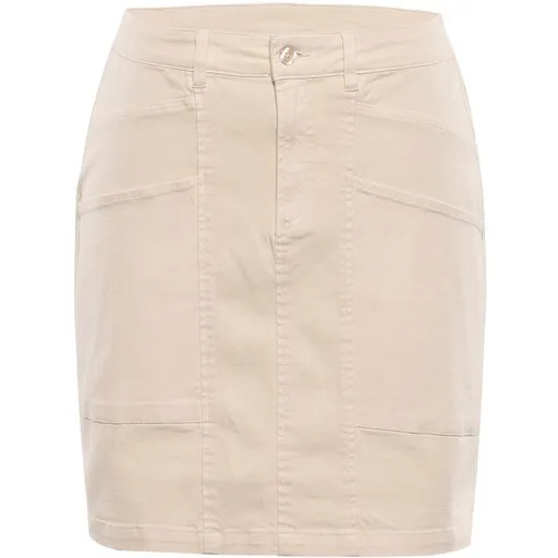ALPINE PRO GAILA Dámská letní sukně, béžová, velikost