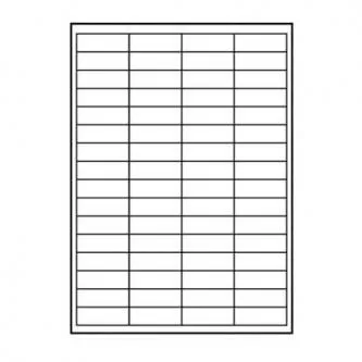 Logo etikety 48.5mm x 16.9mm, A4, matné, bílé, 68 etiket, 140g/m2, baleno po 10 ks, pro inkoustové a laserové tiskárny