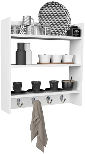 VCM Nástěnná police Esilo, bílá