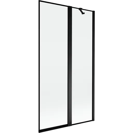 MEXEN MIST vanová zástěna 100x150 cm 6mm f+s, černá, okraj, pravá 8A9-100-011-70-70-P