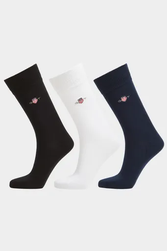 PONOŽKY 3-PACK GANT SHIELD SOCKS 3-PACK BLACK
