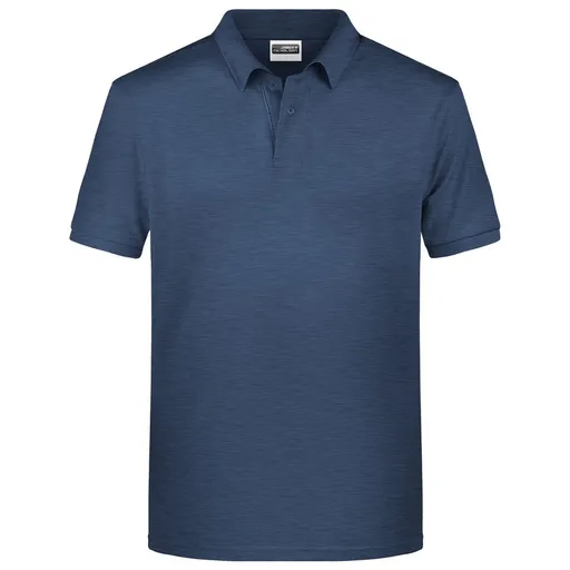 James & Nicholson (Daiber) Pánská polokošile z biobavlny 8010 - Světle džínový melír | 3XL