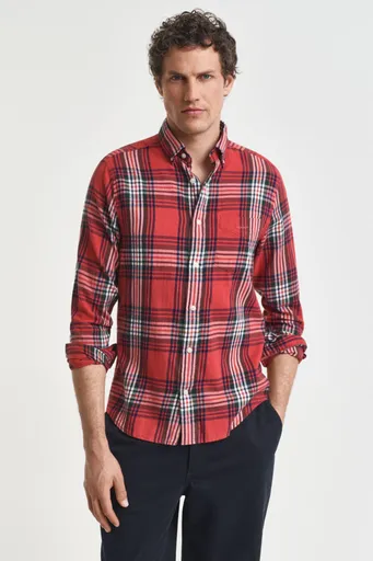 KOŠILE GANT REG WINDBLOWN FLANNEL CHECK SHIRT MODERN RUST