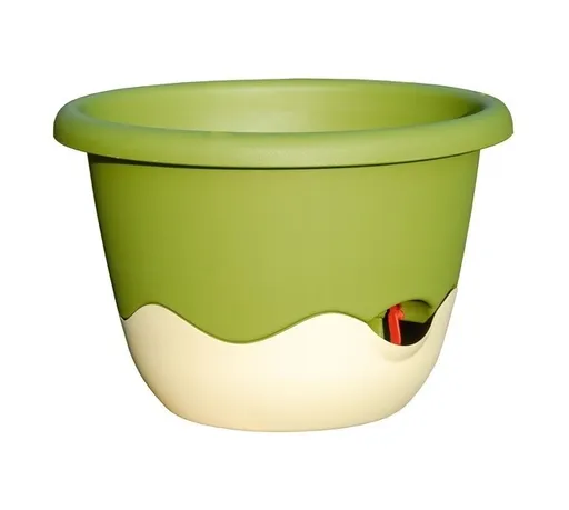 Samozavlažovací květináč Mareta 25 zelená  slon. kost, závěsný, Plastia