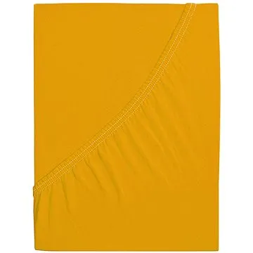 B.E.S. - Petrovice, s.r.o. Prostěradlo Jersey česaná bavlna MAKO - Sytá žlutá 120 × 200 (2-010-0302)