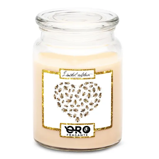 Svíčka Včelí srdce (Vůně svíčky: Vanilka)