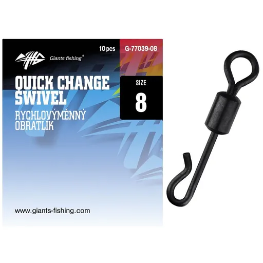 Giants Fishing Rychlovýměnný obratlík Quick Change Swivel 10ks,Giants Fishing Rychlovýměnný obratlík Quick Change Swivel 10ks
