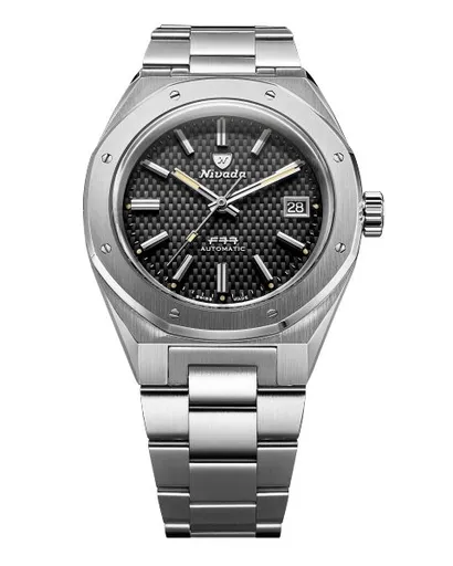 Nivada Grenchen F77 Black Date 41 mm