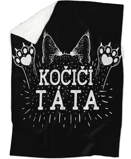 Deka Kočičí táta – tlapky (Podšití beránkem: ANO)