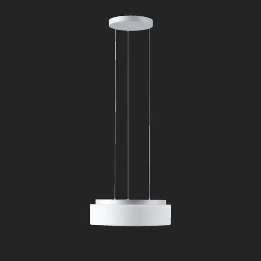 OSMONT ERI67391 ERIS LE3 závěsné skleněné svítidlo stříbrná / bílá IP40 3000 K 33W LED DALI