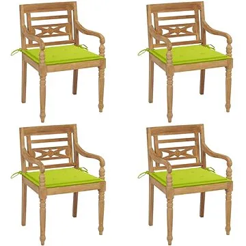 SHUMEE Židle zahradní BATAVIA s poduškami, teak 3073306 - 4ks v balení (3073306)