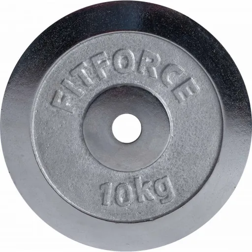 Fitforce PLC 10 KG x 30 MM Nakládací kotouč, stříbrná, velikost 10 KG