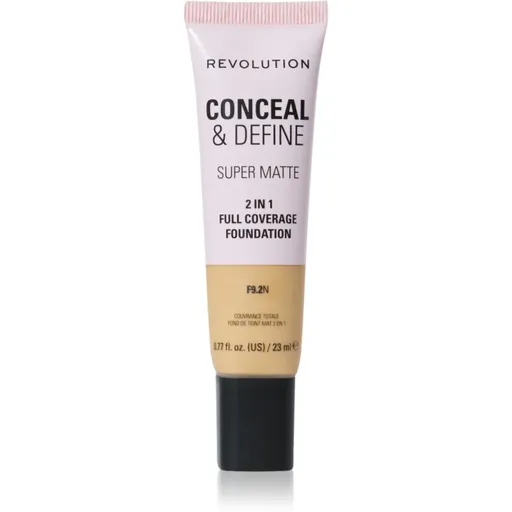 Makeup Revolution Conceal & Define matující make-up odstín F9.2N 23 ml