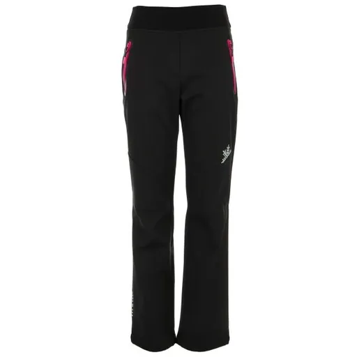 Lewro MAEVE Dívčí softshellové kalhoty, černá, velikost 116-122