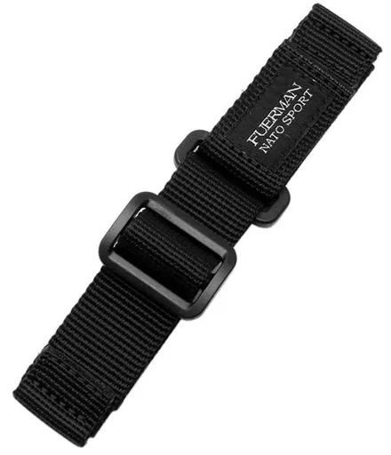 Nylonový pásek na suchý zip, černý 20 mm
