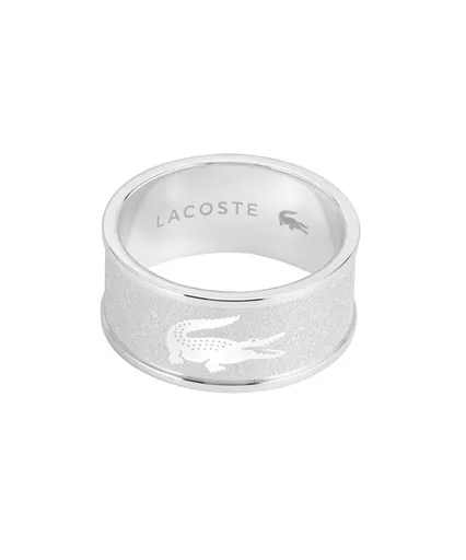 Lacoste Stylový ocelový prsten pro muže Backhand 2040485 66 mm