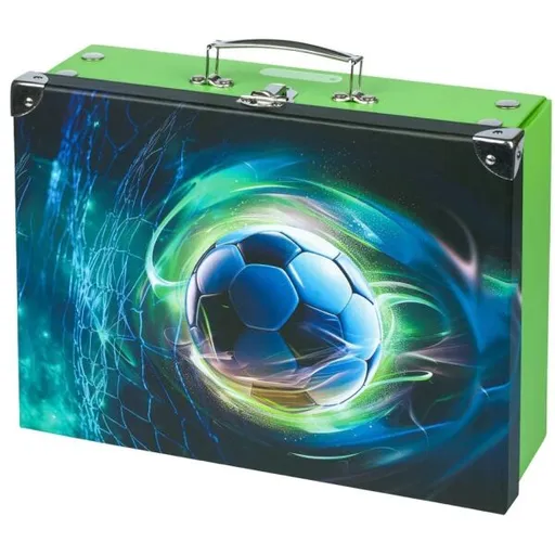 BAAGL FOTBAL MÍČ Skládací školní kufřík, zelená, velikost
